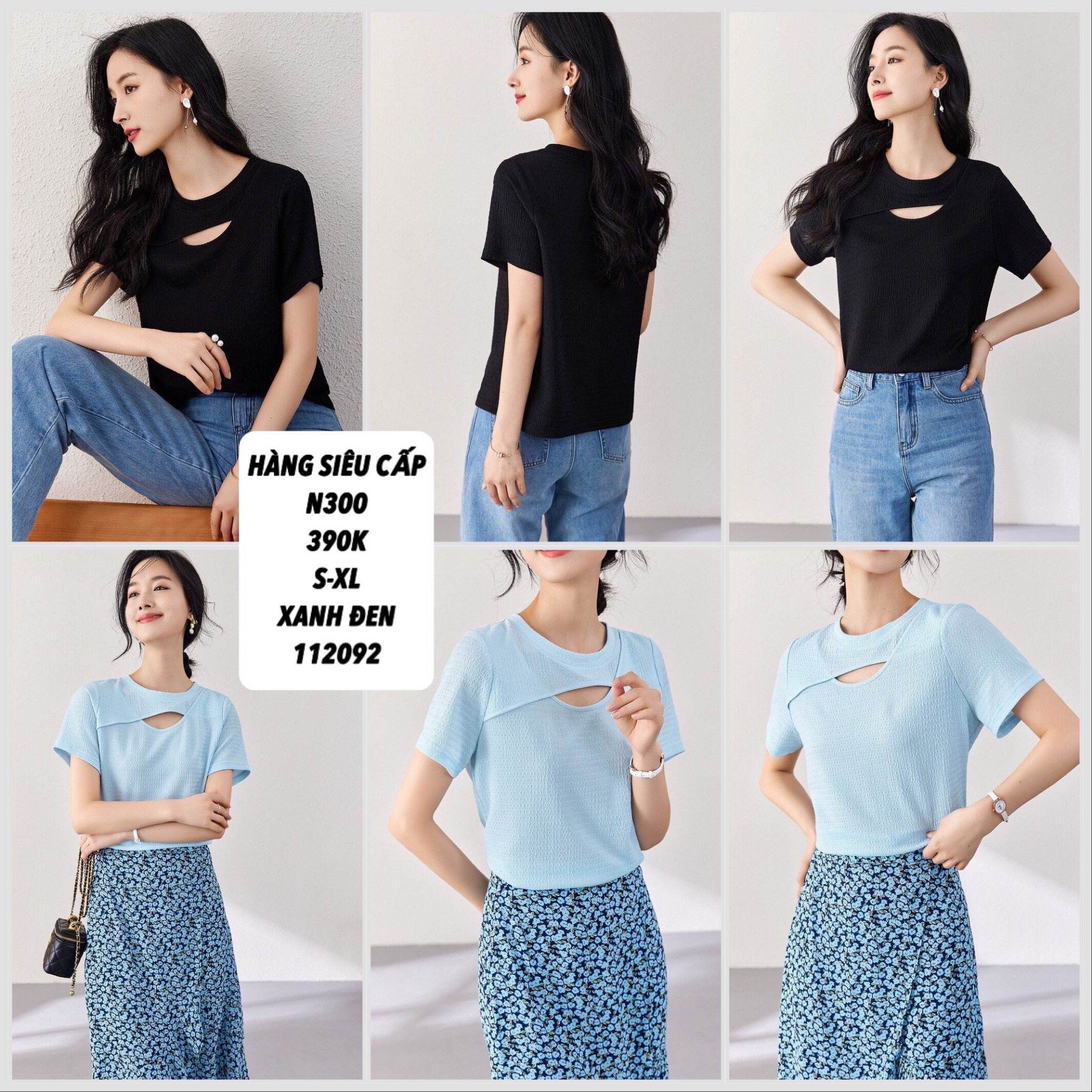  D-ÁO THUN XỐP KHOÉT NGỰC N300 