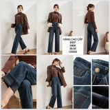  Quần jean suông túi thêu chỉ e507-c 