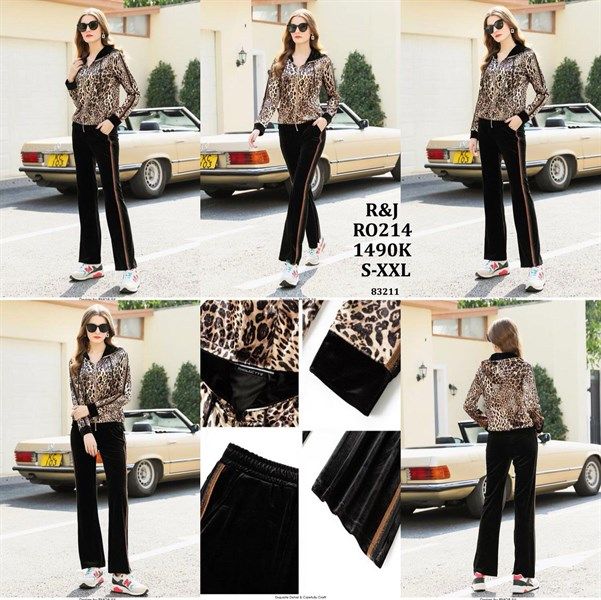  SET ÁO QUẦN NHUNG BEO HÃNG R&J RO214 