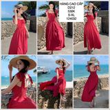 Đầm cột dây vai nhún ngực d212 