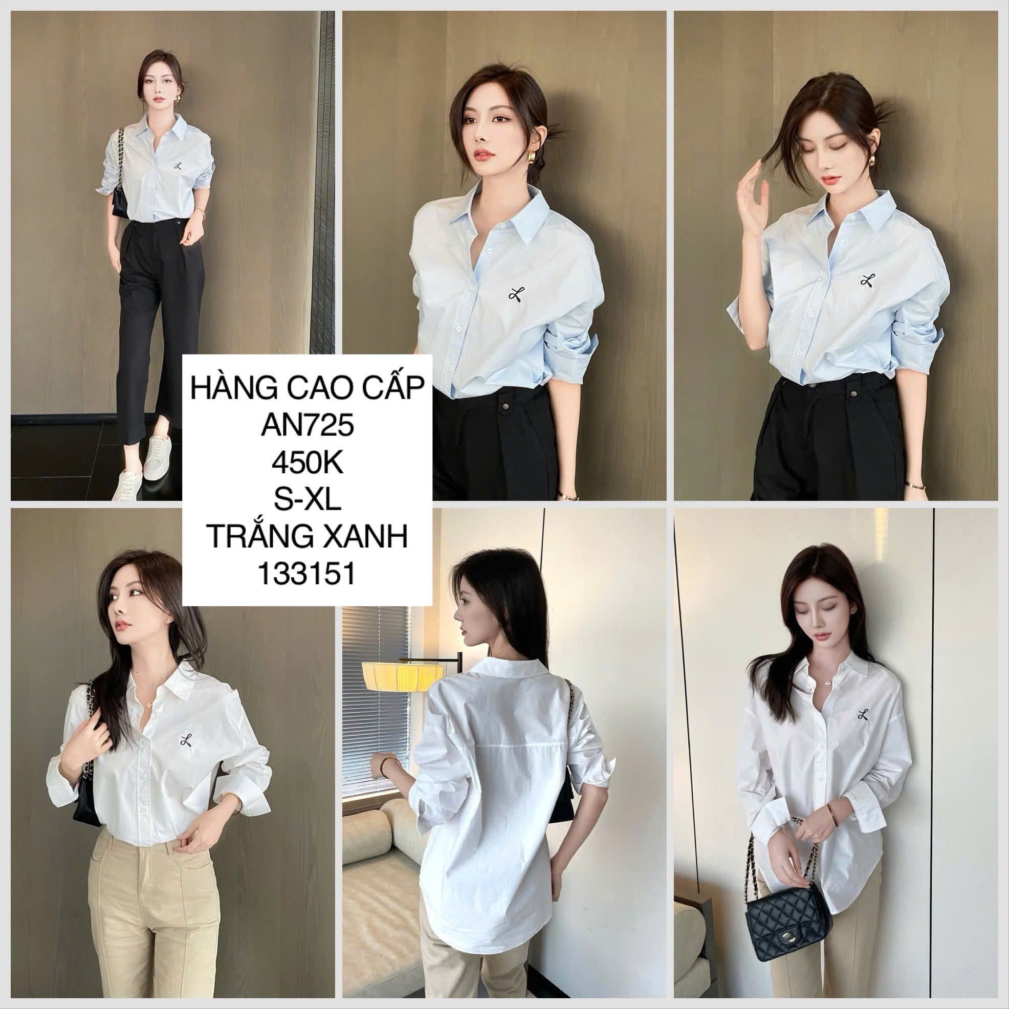  Áo sơ mi thêu chữ L AN725 