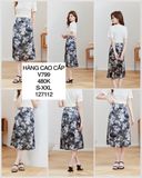  Chân váy lụa loang màu V799 