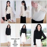  Áo voan cổ phối hoa kim sa an1 