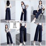  Quần jean suông giả khóa cài e568 