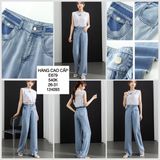  Quần denim đai phối màu e679 