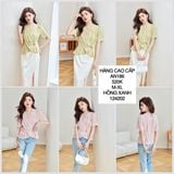  Áo voan đắp eo ngực xếp ly an186 