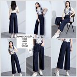  Quần jean suông giả khóa cài e568 