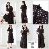 Đầm voan hoa cột eo d209 