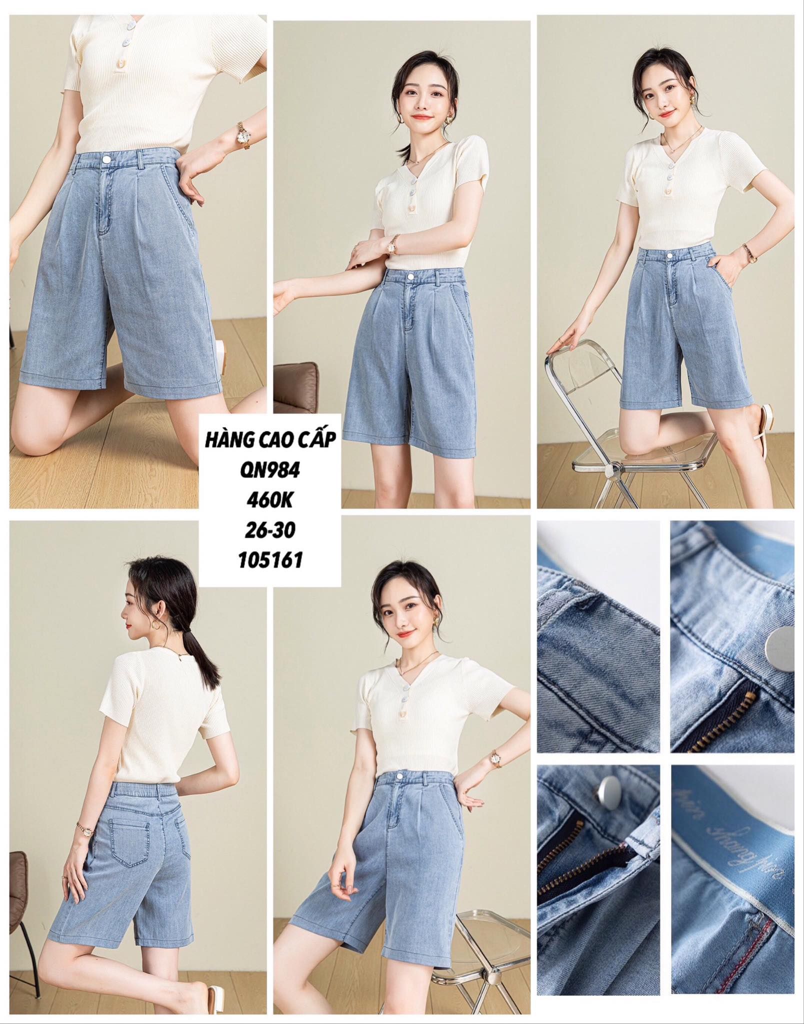  C-quần ngố denim trơn qn984 