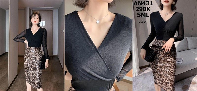  ÁO THUN LƯỚI CỔ ĐẮP CHÉO AN431 