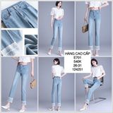  Quần jean mềm lai phối ren E701 