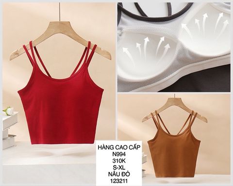  Áo 2 dây chéo form ngắn n994-c 