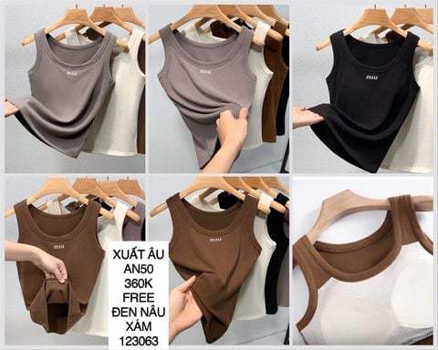  Áo 3 lỗ chữ miu an50 