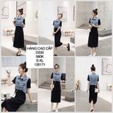  Đầm thun phối áo khoác D330 