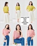  SALE20% Áo voan xoắn eo bo thun AN314 