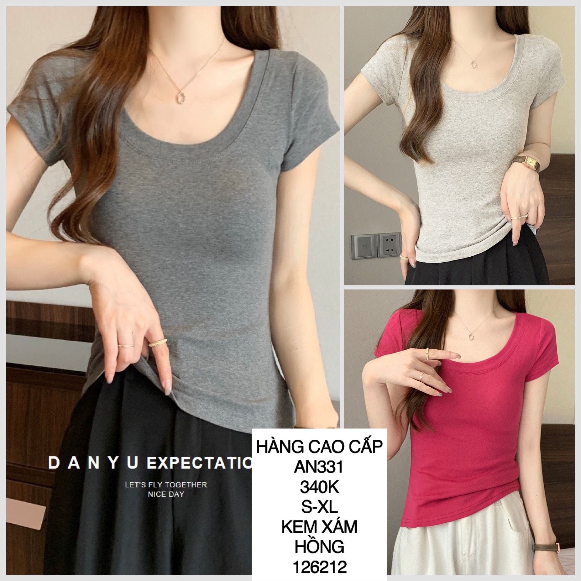  Áo thun body cổ tròn AN331 