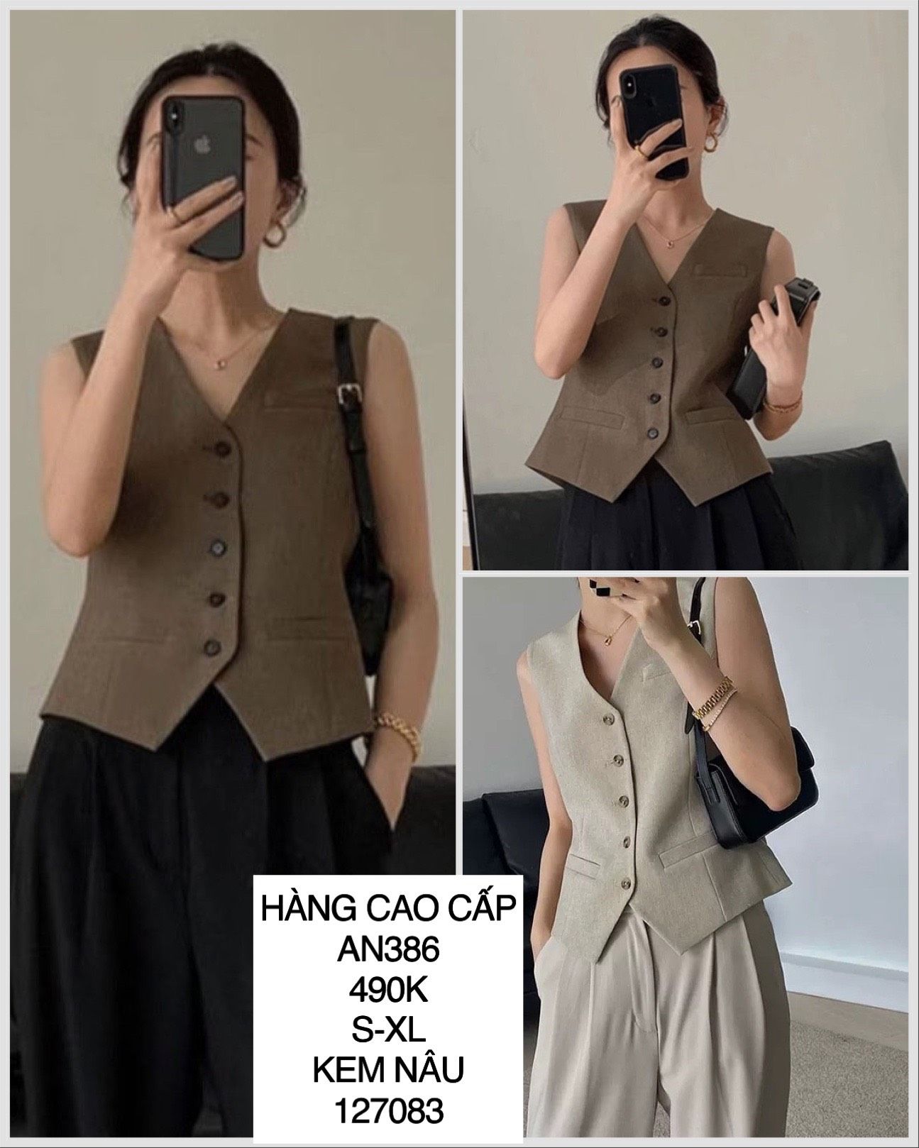  Áo ghile giả túi AN386 