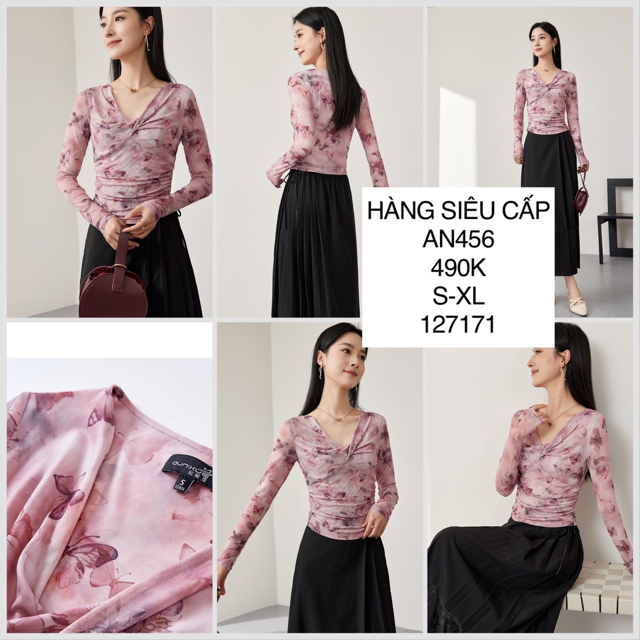  Áo lưới hoa AN456 