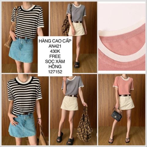  Áo dệt kim viền AN421 