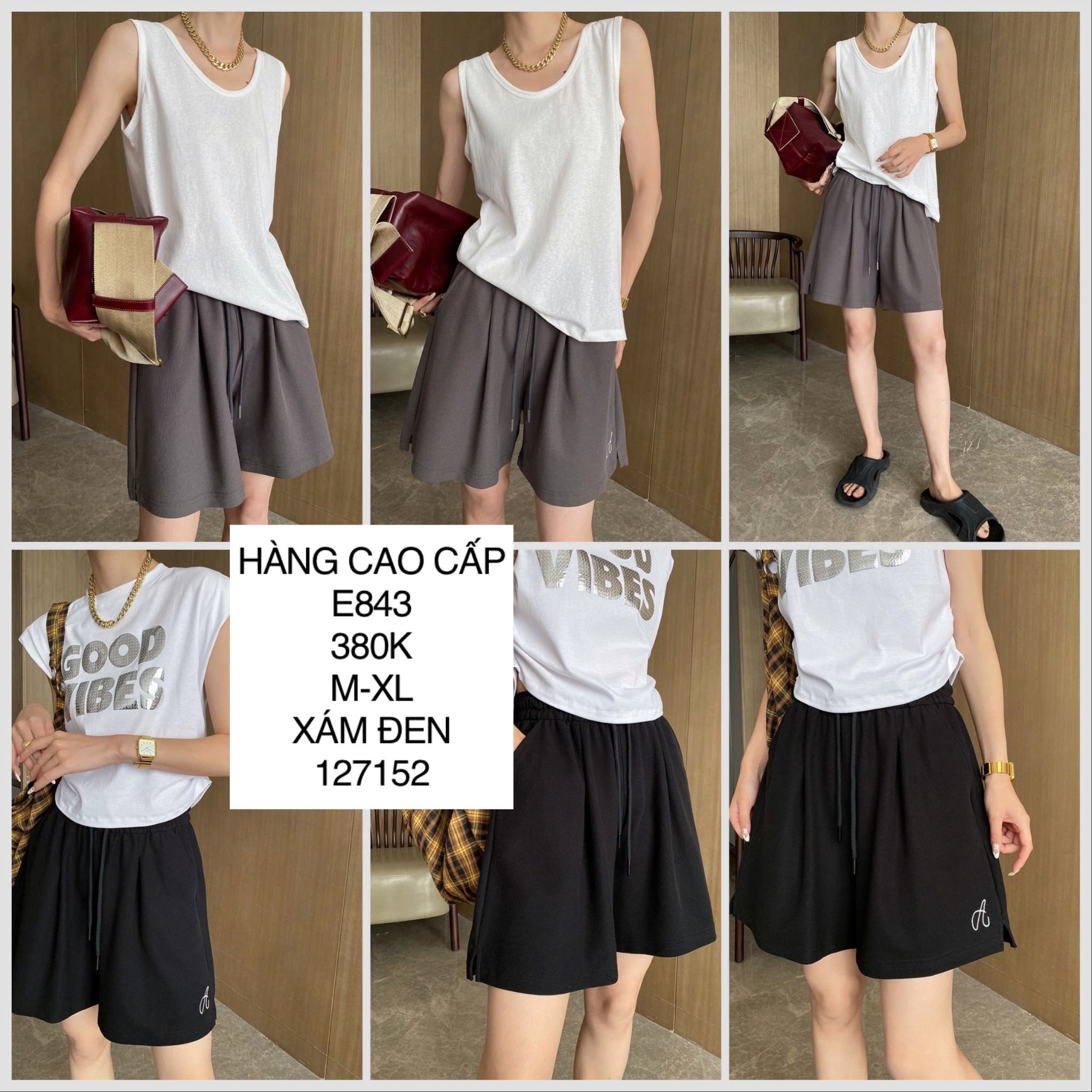  Quần short thun chữ a E843 