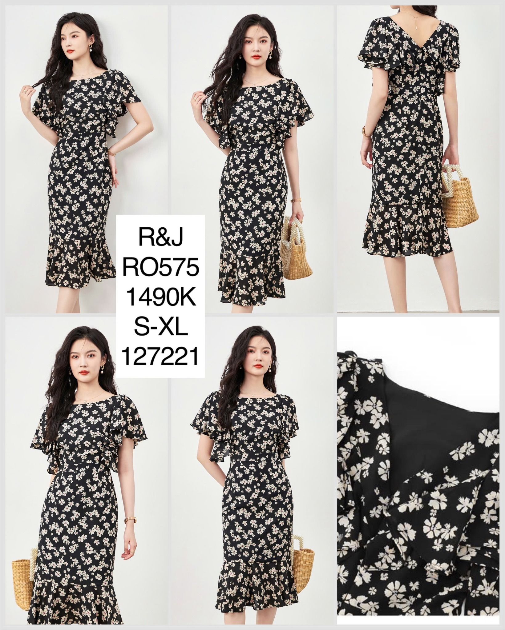 Đầm hoa đuôi cá RO575 