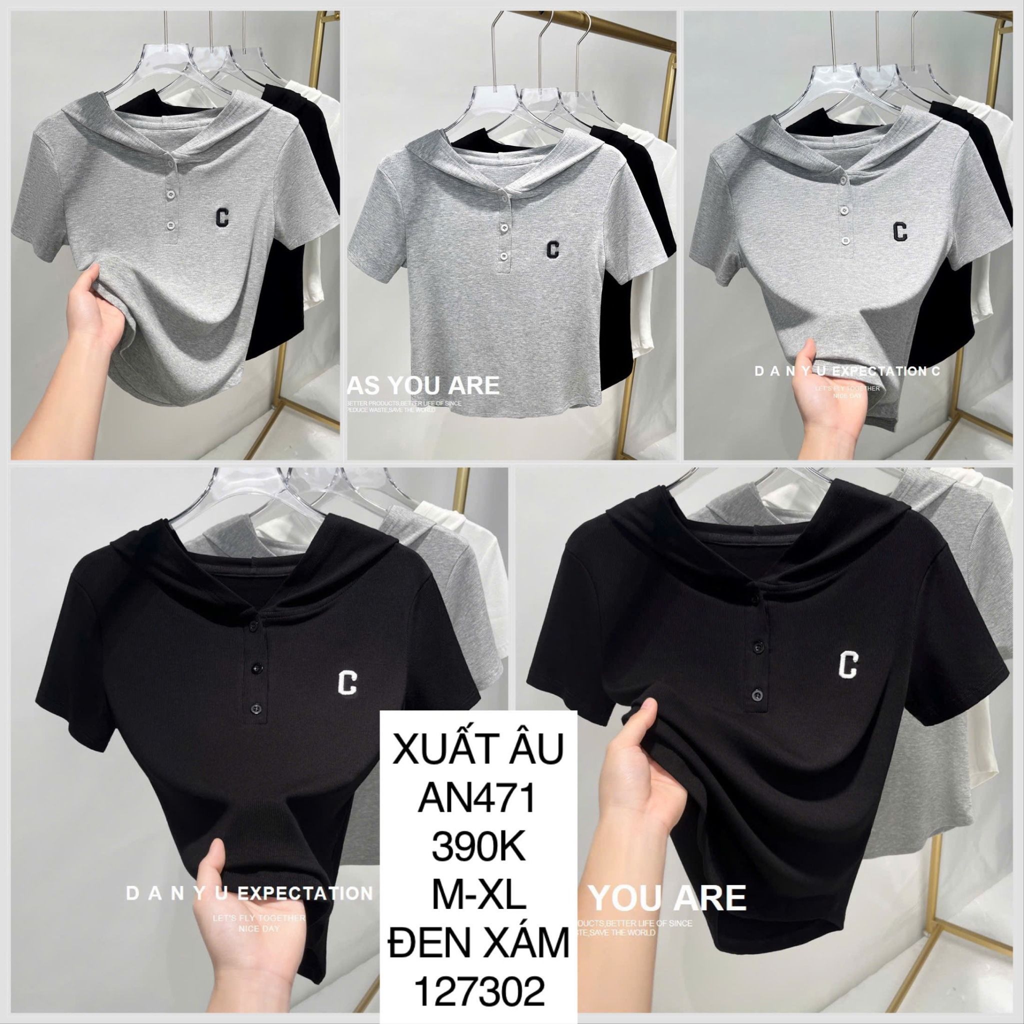  Áo Thun Chữ C Có Nón AN471 
