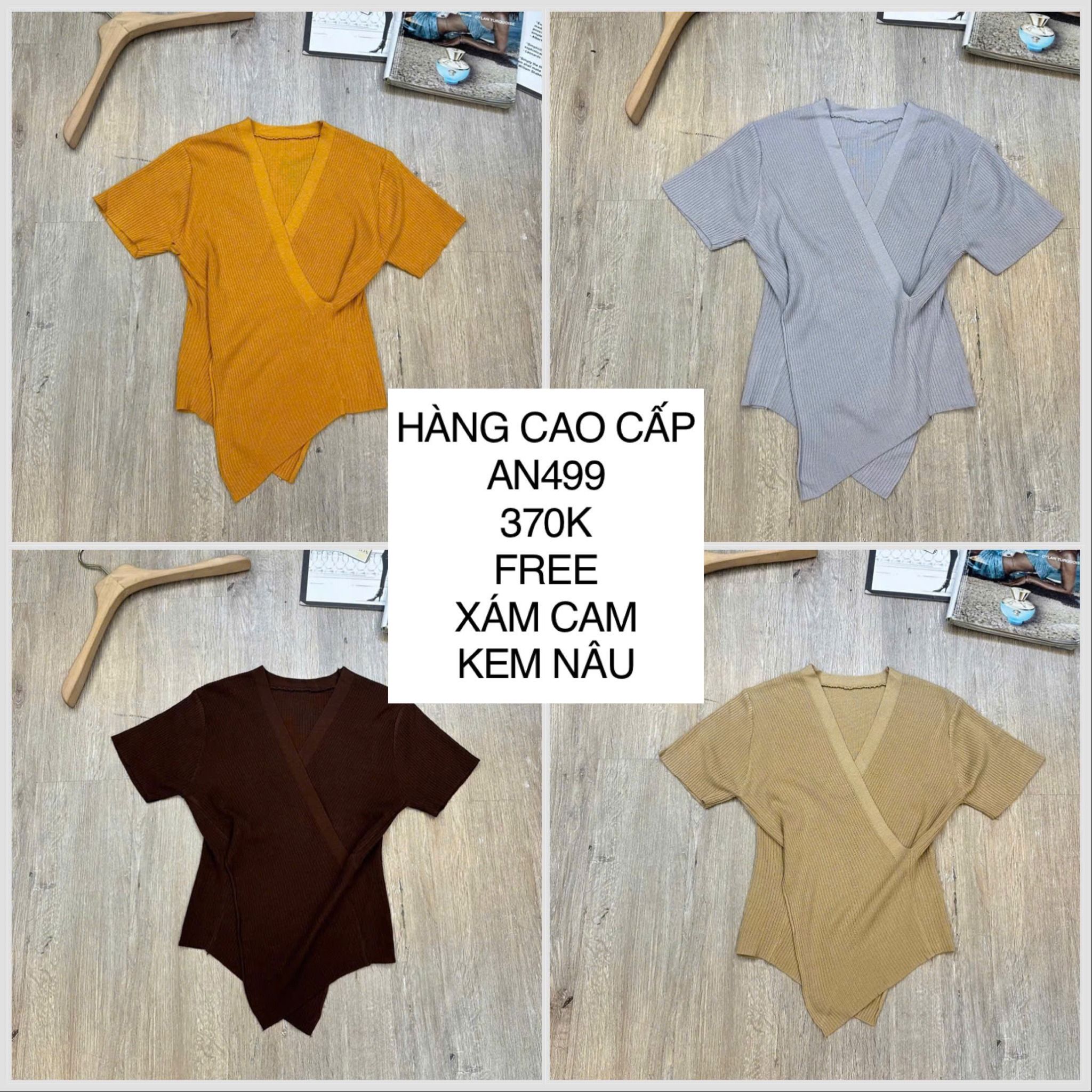  Áo dệt kim đắp eo tà nhọn AN499 