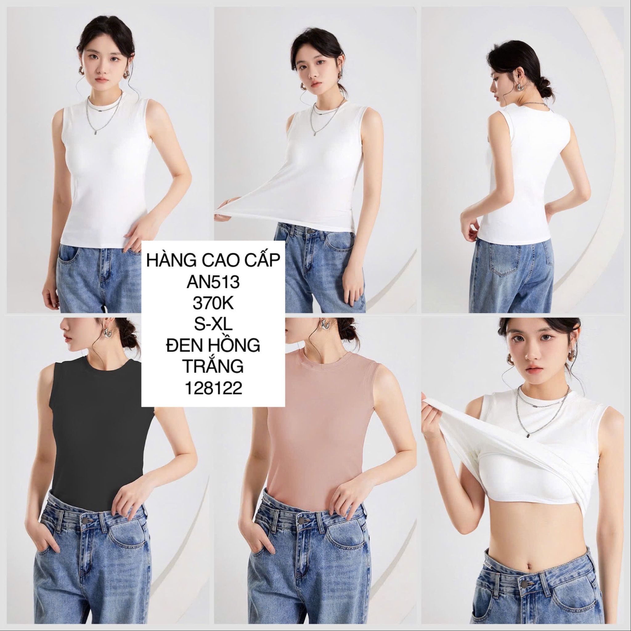  SALE20% Áo thun sát nách có mút ngực AN513 