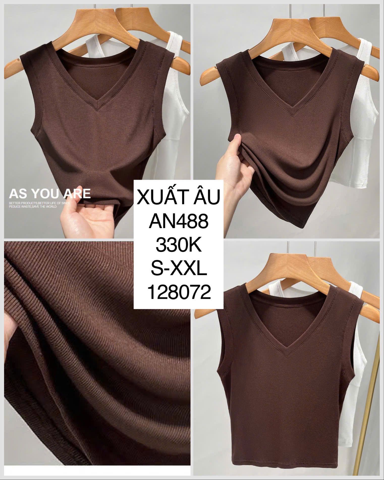  Áo sát nách cổ tim AN488 