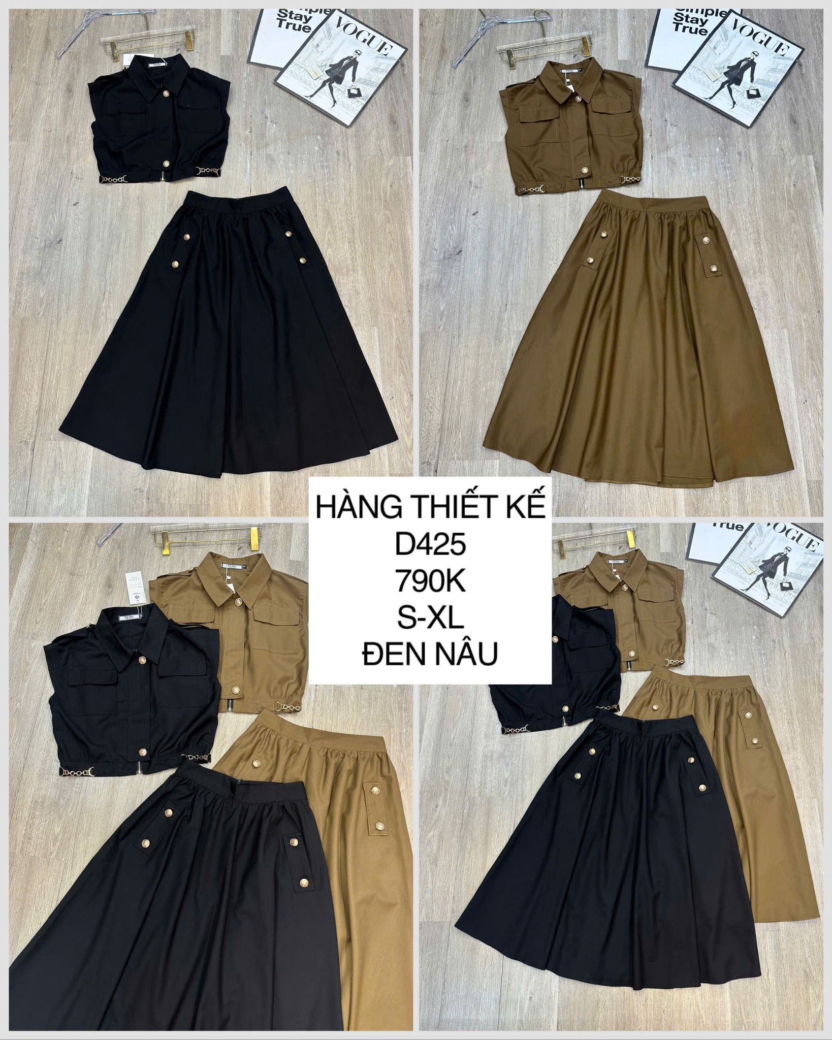  Set áo + chân váy D425 