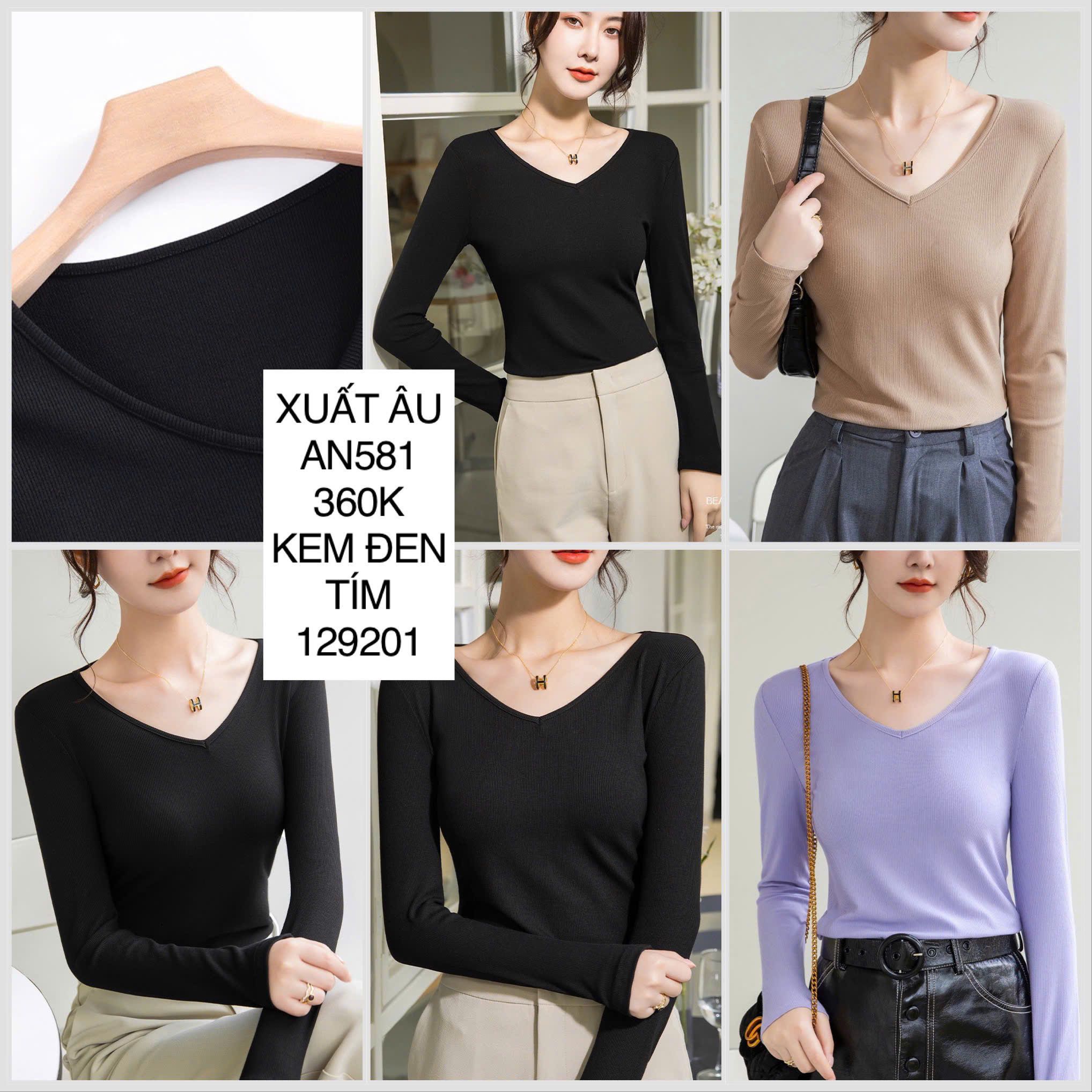  Áo thun cổ tim AN581 