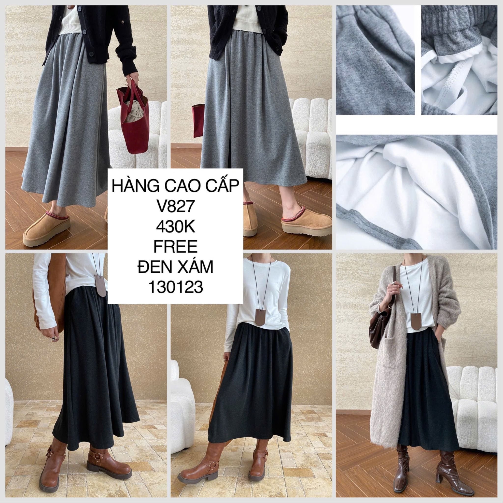  Chân váy thun free V827 