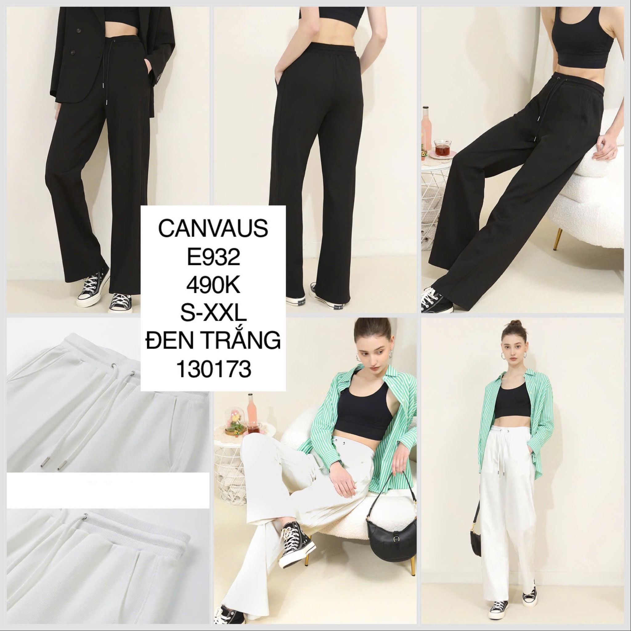  Quần thun suôn CANVAUS E932 