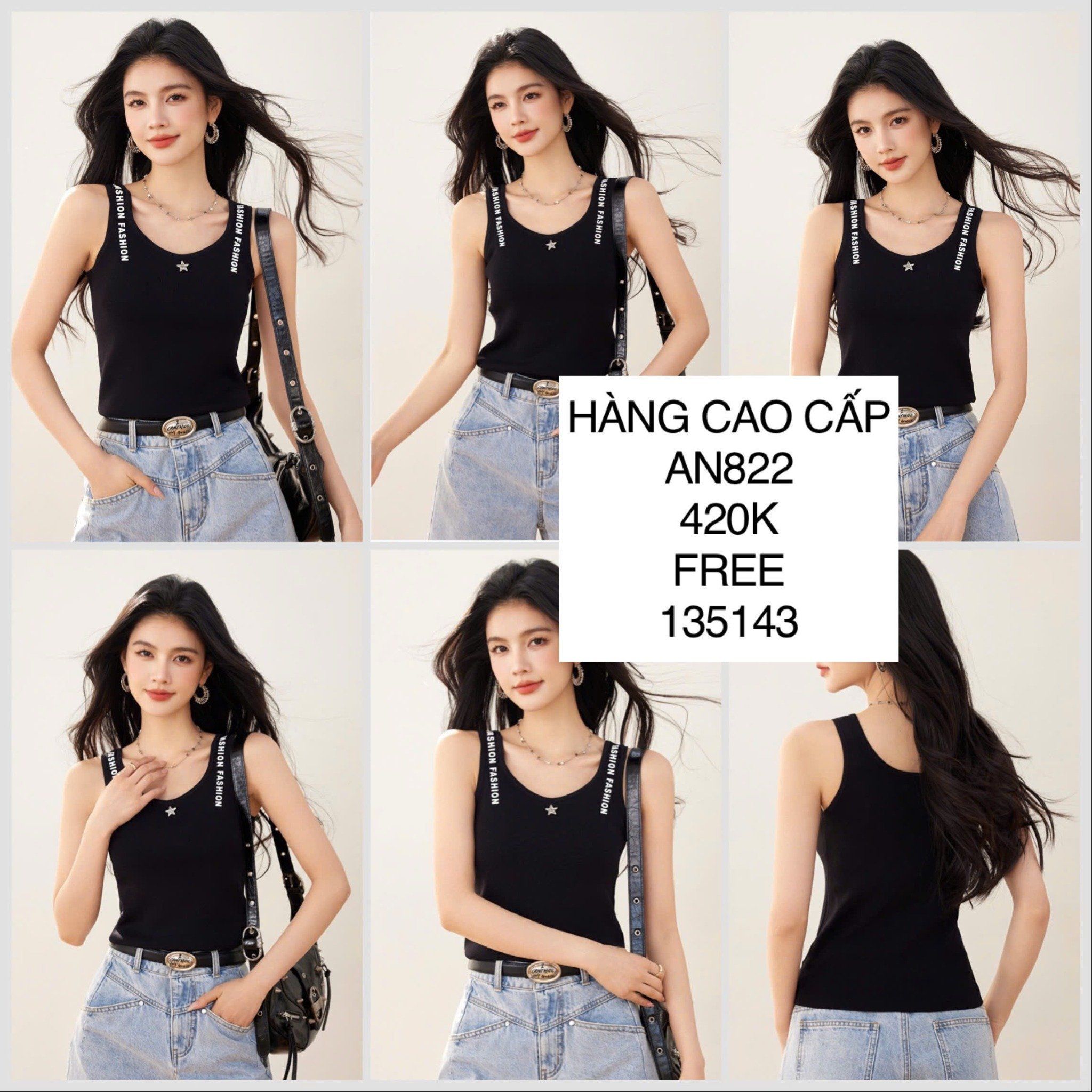  Áo ba lỗ chữ fashion AN822 