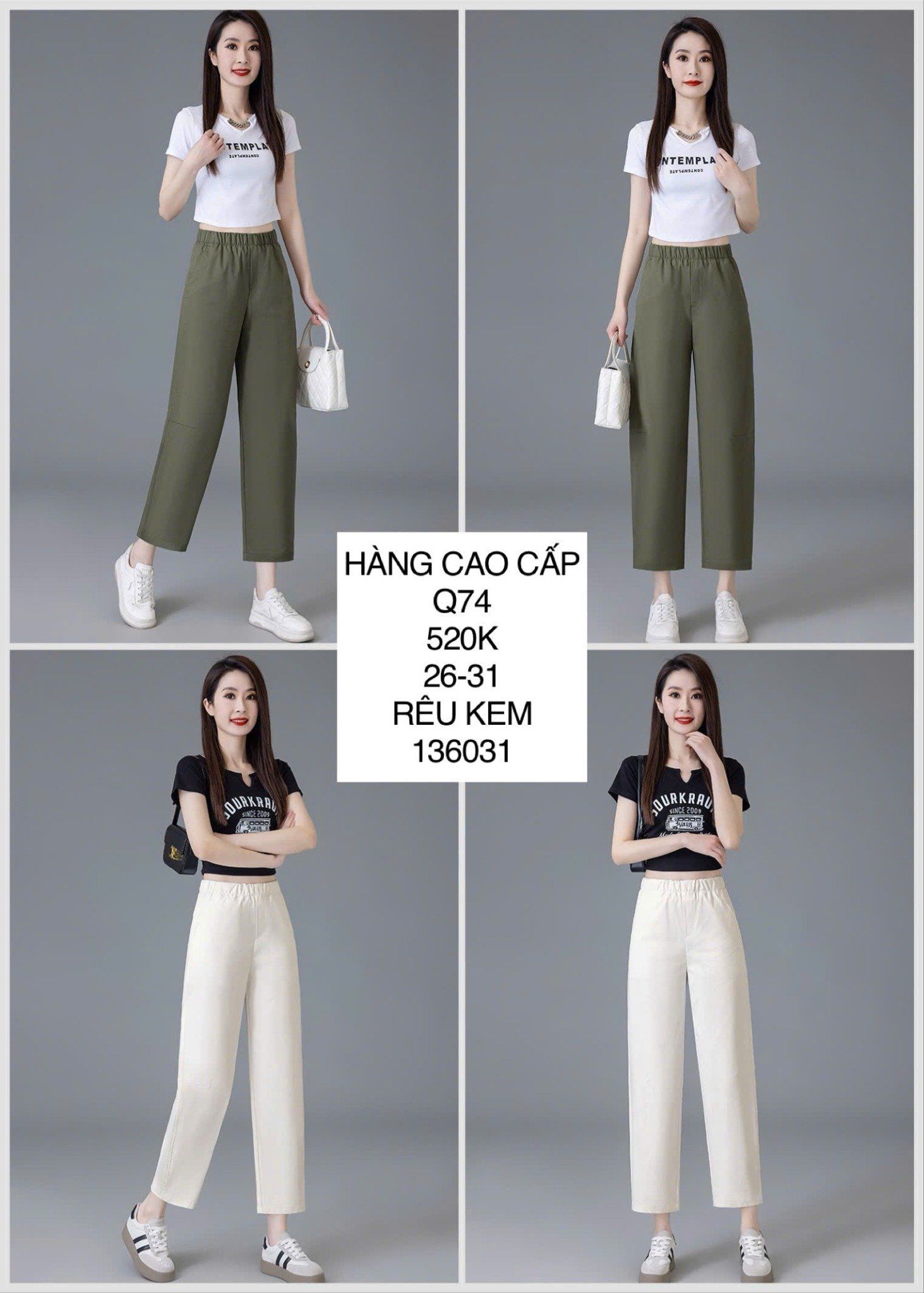  Quần kate lưng chun Q74 