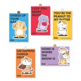  Postcard SNOW MON decor dán tường, quà tặng lưu niệm, trang trí phòng ngủ - Thiệp nhắn nhủ lời chúc dễ thương 