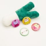  Huy hiệu cài áo Mèo Cheese Kitty Dâu 