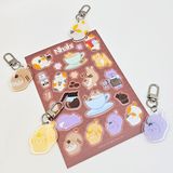  Móc khóa acrylic Mèo Cheese 