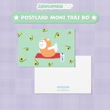  Postcard SNOW MON decor dán tường, quà tặng lưu niệm, trang trí phòng ngủ - Thiệp nhắn nhủ lời chúc dễ thương 
