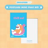  Postcard SNOW MON decor dán tường, quà tặng lưu niệm, trang trí phòng ngủ - Thiệp nhắn nhủ lời chúc dễ thương 