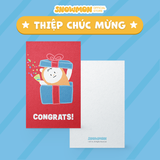  Postcard SNOW MON decor dán tường, quà tặng lưu niệm, trang trí phòng ngủ - Thiệp nhắn nhủ lời chúc dễ thương 