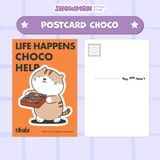  Postcard SNOW MON decor dán tường, quà tặng lưu niệm, trang trí phòng ngủ - Thiệp nhắn nhủ lời chúc dễ thương 