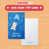  Postcard SNOW MON decor dán tường, quà tặng lưu niệm, trang trí phòng ngủ - Thiệp nhắn nhủ lời chúc dễ thương 