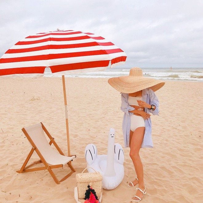  Mũ nón cói đi biển rộng vành tròn đẹp cho nữ vành siêu to Le Chapeau Bomba (jacquemus Brand) màu nâu - NC454 