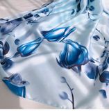  Quà tặng 20/11 cho sếp nữ, vợ, cô giáo, giáo viên nữ, mẹ và bạn gái, người yêu nữ quà tặng Khăn quàngchoàng cổ lụa cao cấp cho nữ văn phòng sở đẹp màu xanh AGANA - KS158 