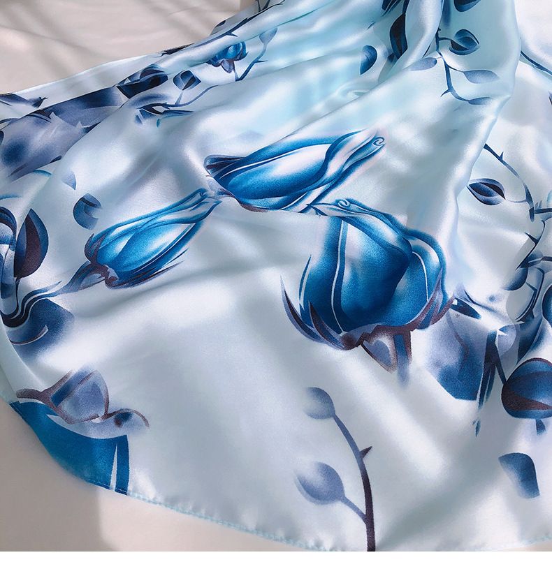  Quà tặng 20/11 cho sếp nữ, vợ, cô giáo, giáo viên nữ, mẹ và bạn gái, người yêu nữ quà tặng Khăn quàngchoàng cổ lụa cao cấp cho nữ văn phòng sở đẹp màu xanh AGANA - KS158 