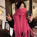  Khăn quàng choàng cổ len Cashmere cao cấp AGANA giữ ấm màu trơn pastel phong cách Hàn Quốc đẹp sang trọng KCL004 