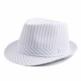  Quà tặng 20/10 cho đối tác nam, sếp nam, đồng nghiệp nam, người yêu nam ,bạn bè, anh trai hoặc người thân quà tặng Mũ nón phớt Fedora nam vành nhỏ cao cấp AGANA nón cao bồi phong cách cổ điển pha lẫn hiện đại - Màu Trắng Sọc Đen - MFDN001 
