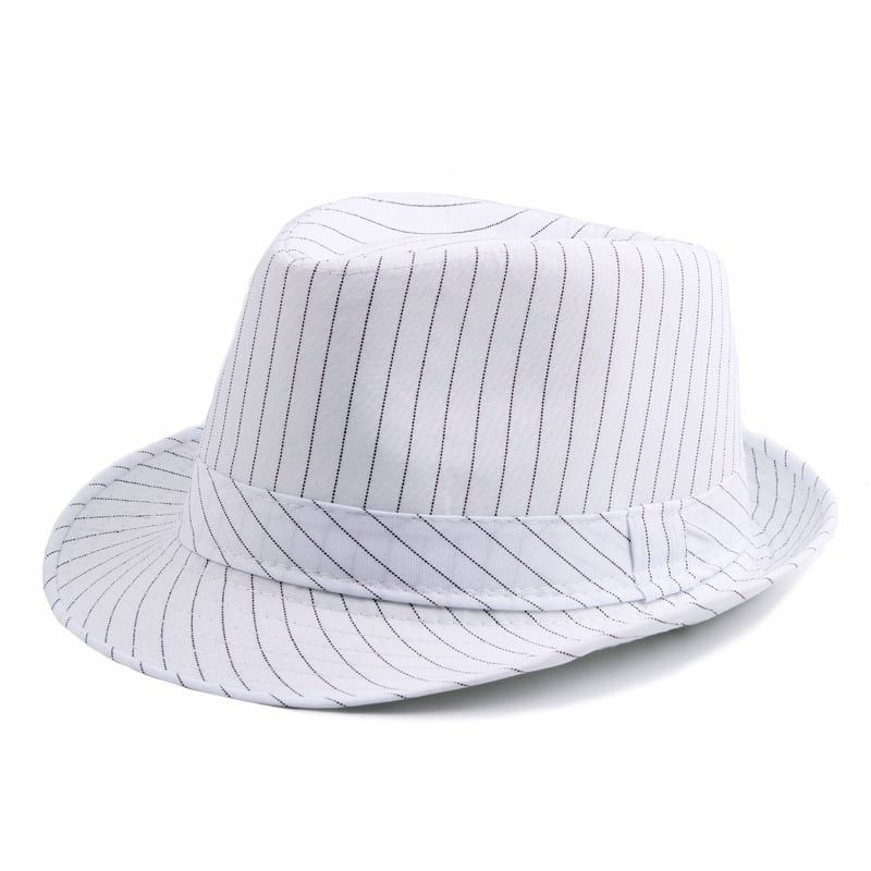  Quà tặng 20/10 cho đối tác nam, sếp nam, đồng nghiệp nam, người yêu nam ,bạn bè, anh trai hoặc người thân quà tặng Mũ nón phớt Fedora nam vành nhỏ cao cấp AGANA nón cao bồi phong cách cổ điển pha lẫn hiện đại - Màu Trắng Sọc Đen - MFDN001 