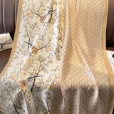  Quà tặng 20/11 cho sếp nữ, vợ, cô giáo, giáo viên nữ, mẹ và bạn gái, người yêu nữ quà tặng Khăn quàngchoàng cổ lụa cao cấp cho nữ văn phòng sở đẹp màu vàng AGANA - KS188 